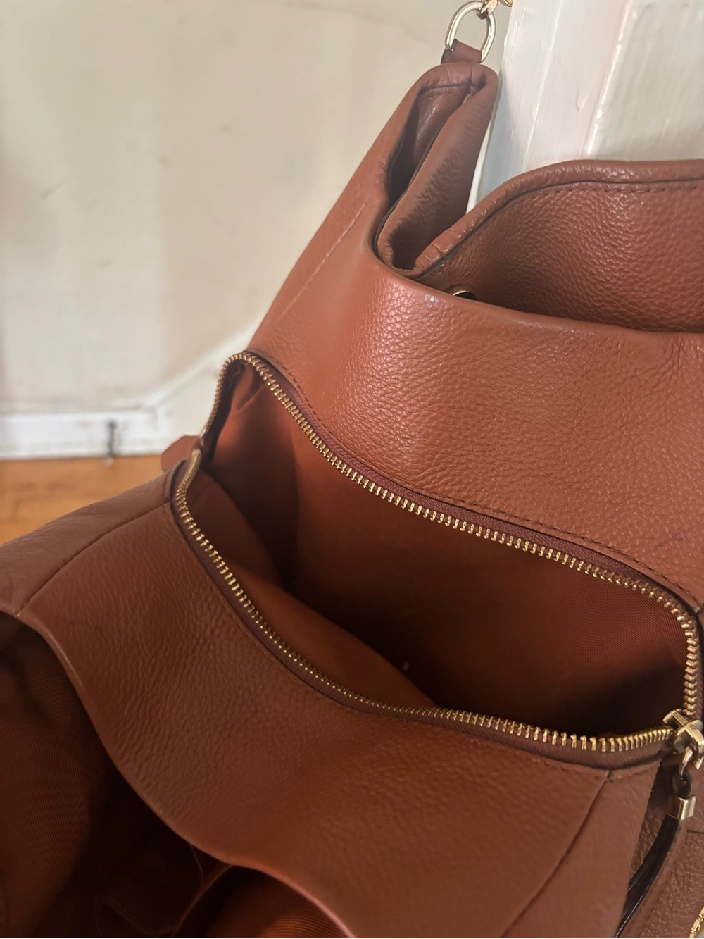 Coach Brown Pebbled Leather Shoulder Hobo - Picture 4 of 8